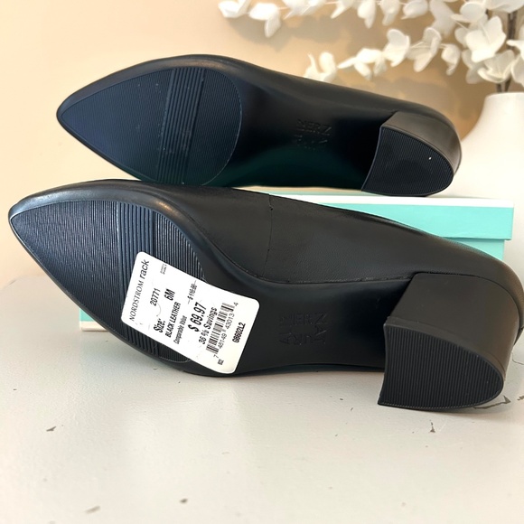 NWT NATURALIZER Carmen Black Leather Block Heel Pump Size 6 - Picture 7 of 15